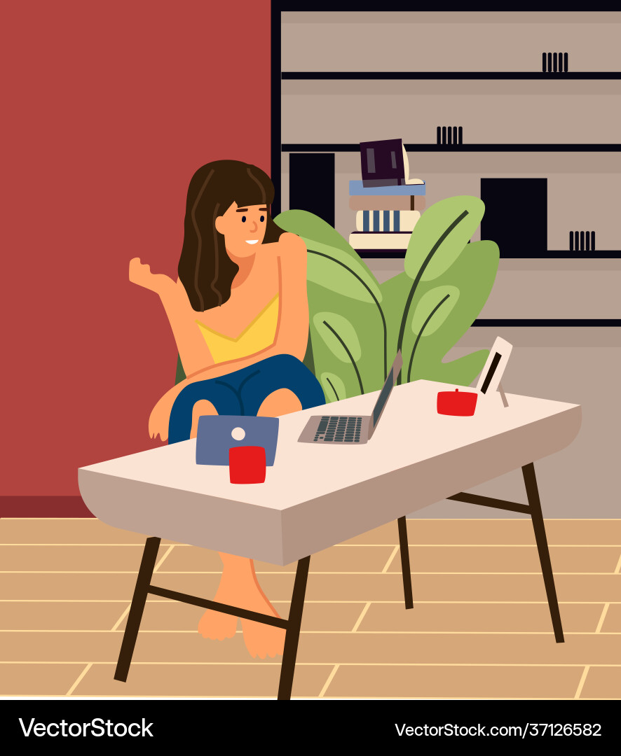 Frau mit Laptop Cartoon weiblichen Rest Frau mit Laptop Cartoon weiblichen Rest vektorbild