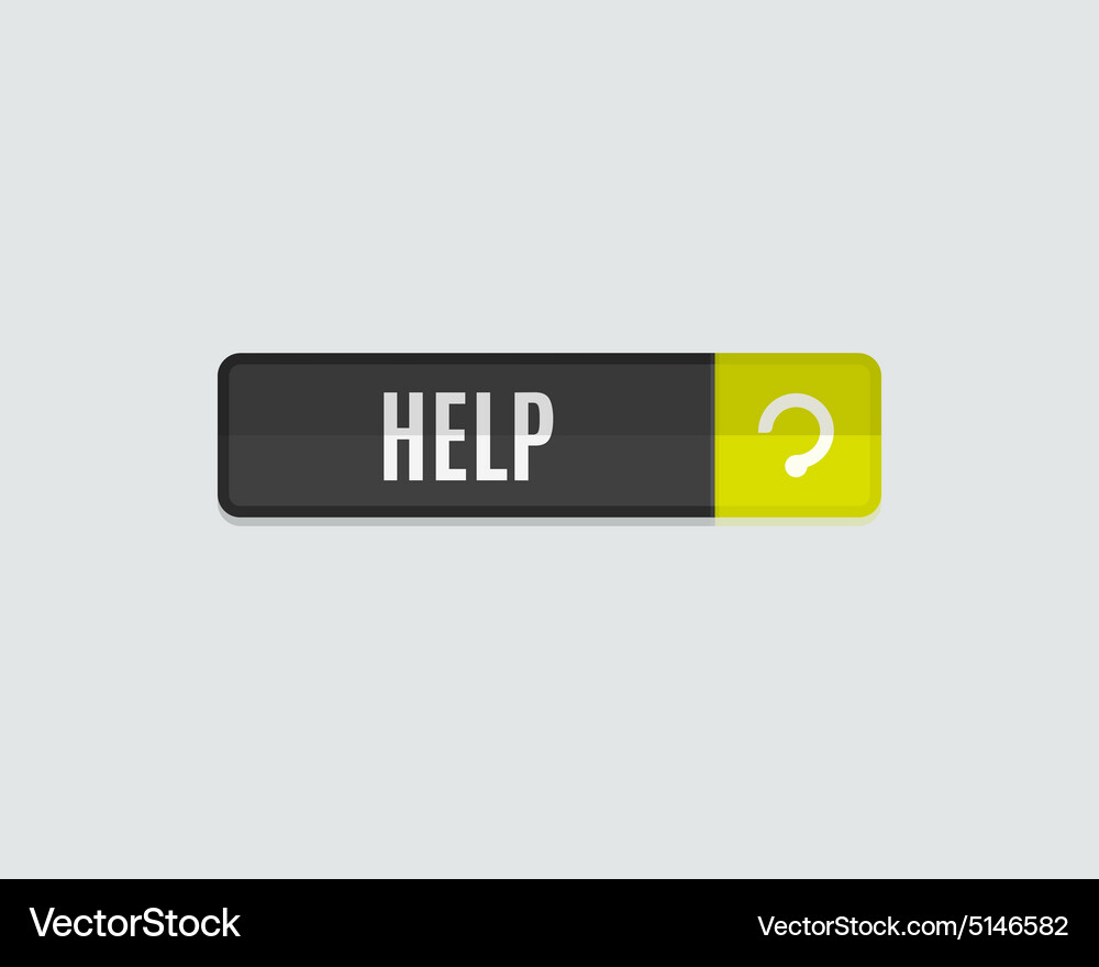 Help web button modern flat design Vector Image