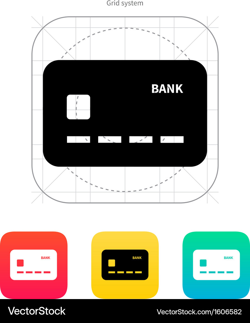 Modern Credit Card Icon Vector Image