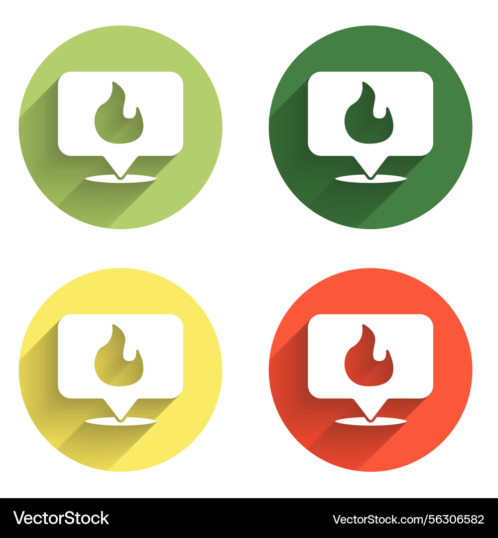 Set map pointer with fire flame icon isolated Set map pointer with fire flame icon isolated vector image