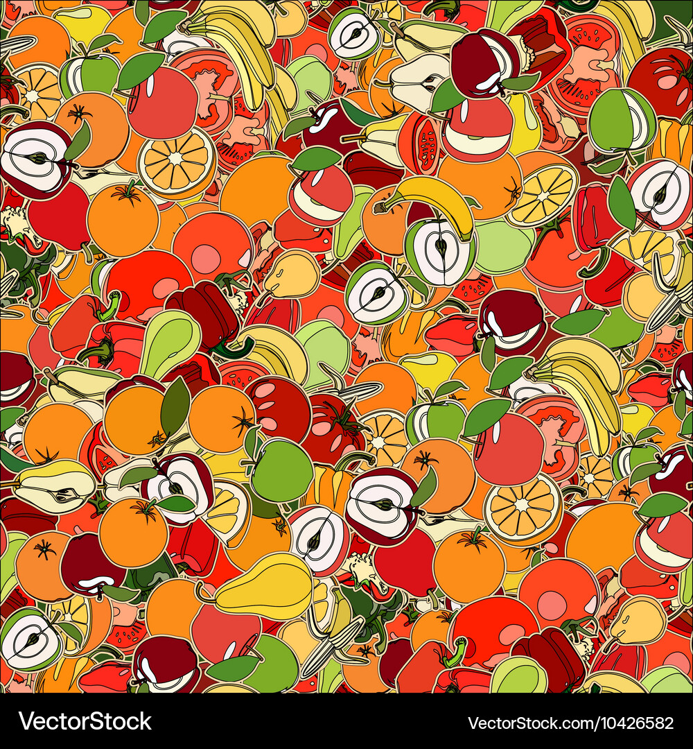 Vegetation patterned wallpaper Vector Image