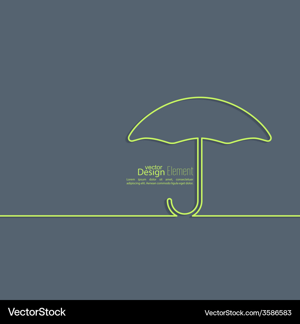 Abstract background with open umbrella vector image