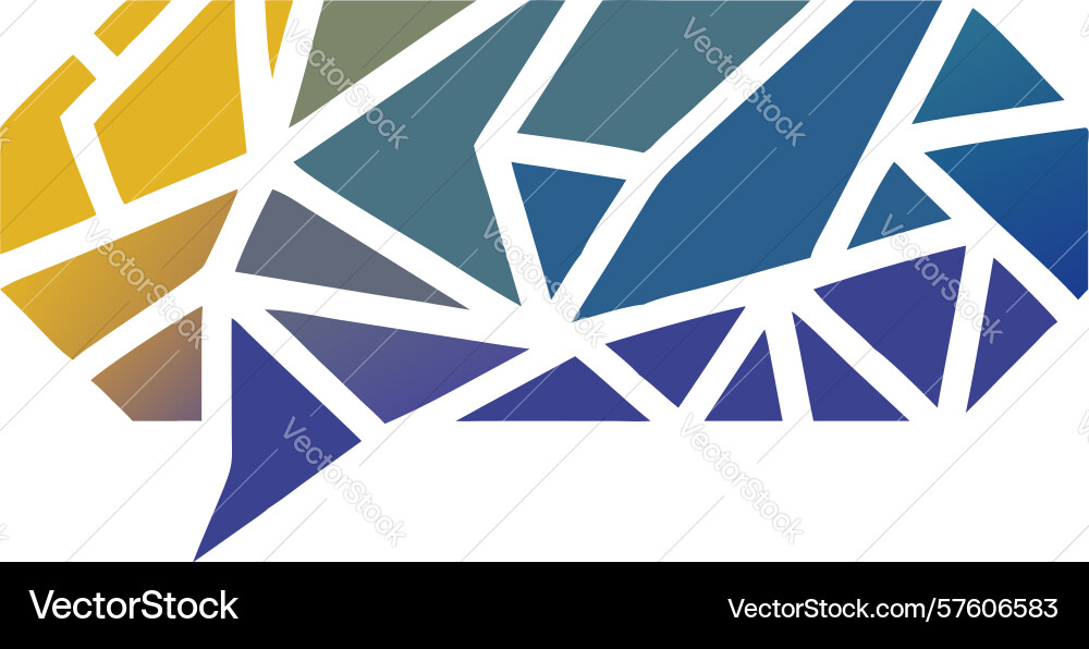 Abstract geometric brain pattern icon design vector image