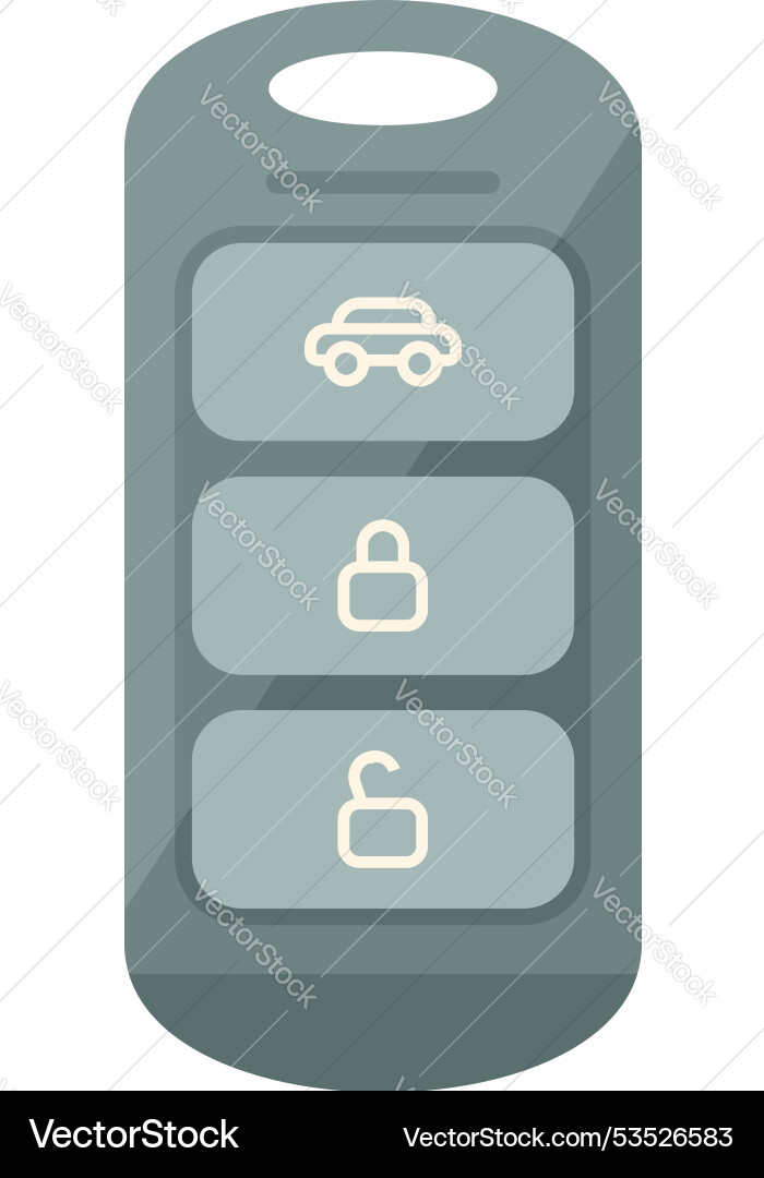 Car key fob with buttons for locking unlocking Car key fob with buttons for locking unlocking vector image