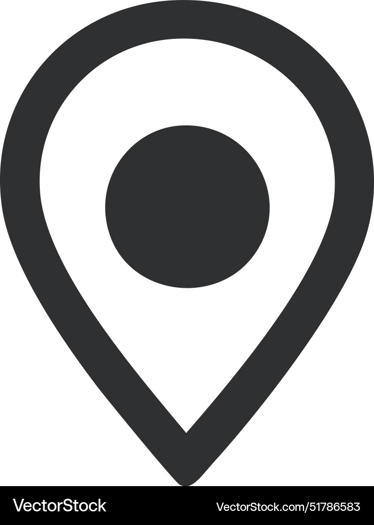 Location icon in flat style map pointer on white Location icon in flat style map pointer on white vector image