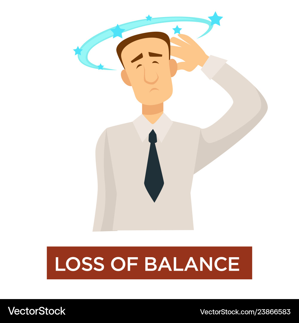 Loss of balance dizziness stroke symptom disease Loss of balance dizziness stroke symptom disease vector image