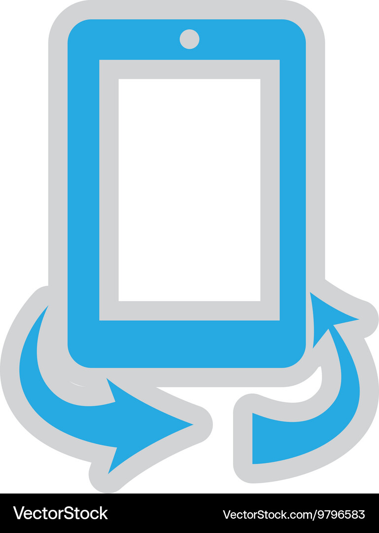 Rotate screen button isolated icon design Vector Image