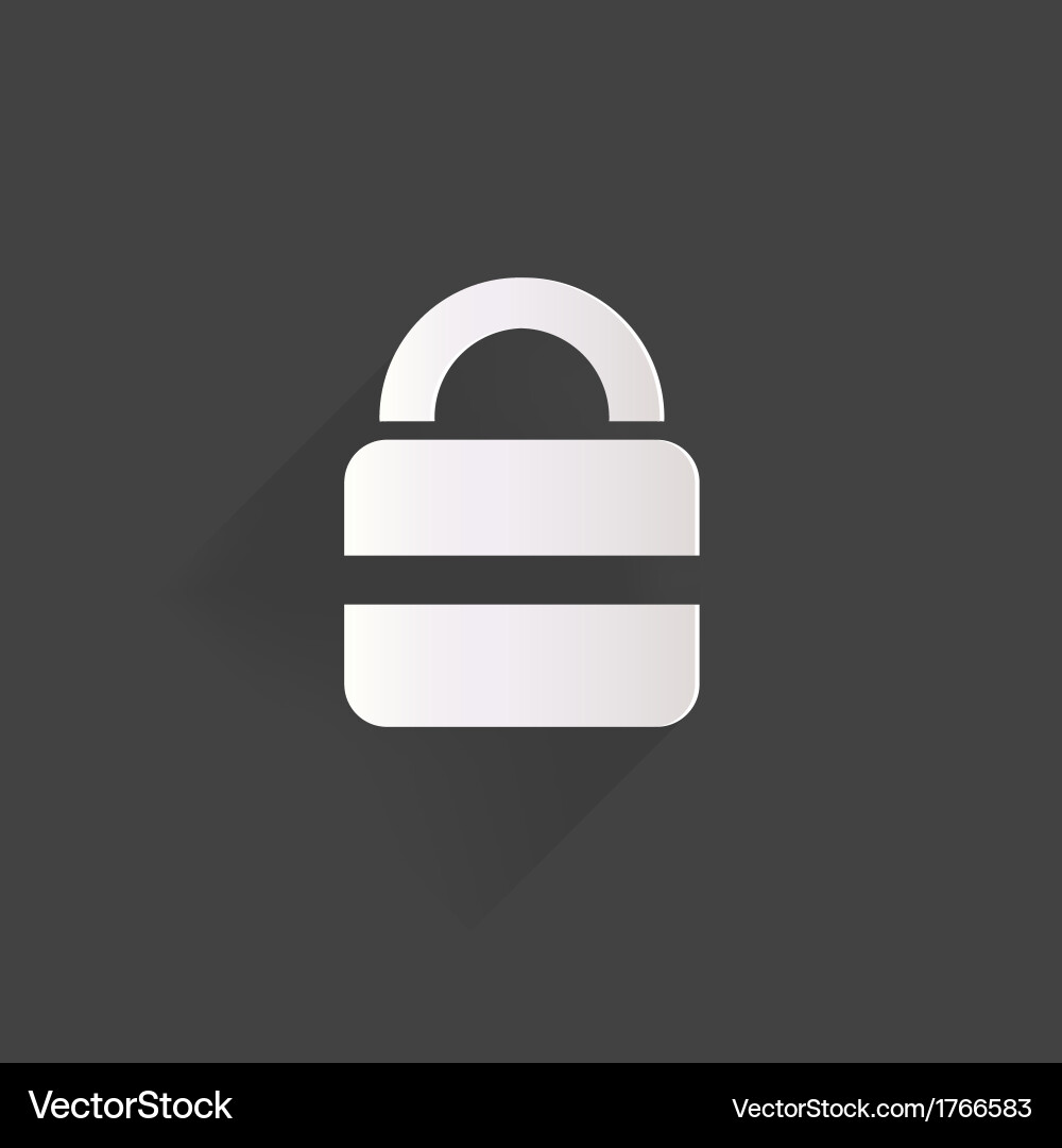 Secure Web Lock Icon vector image