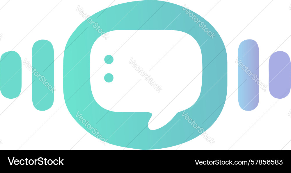 Speech bubble with play button and bar graph icon Vector Image