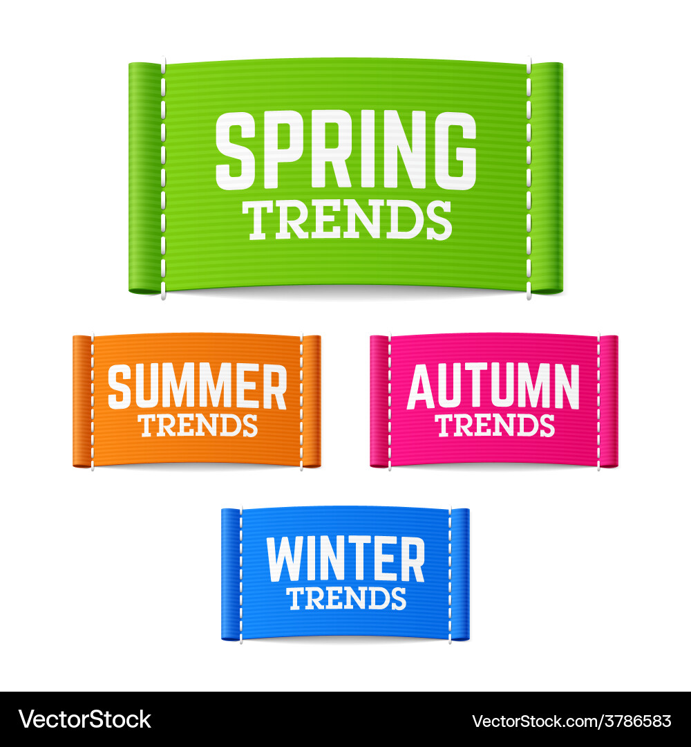 Spring summer autumn and winter trends Royalty Free Vector