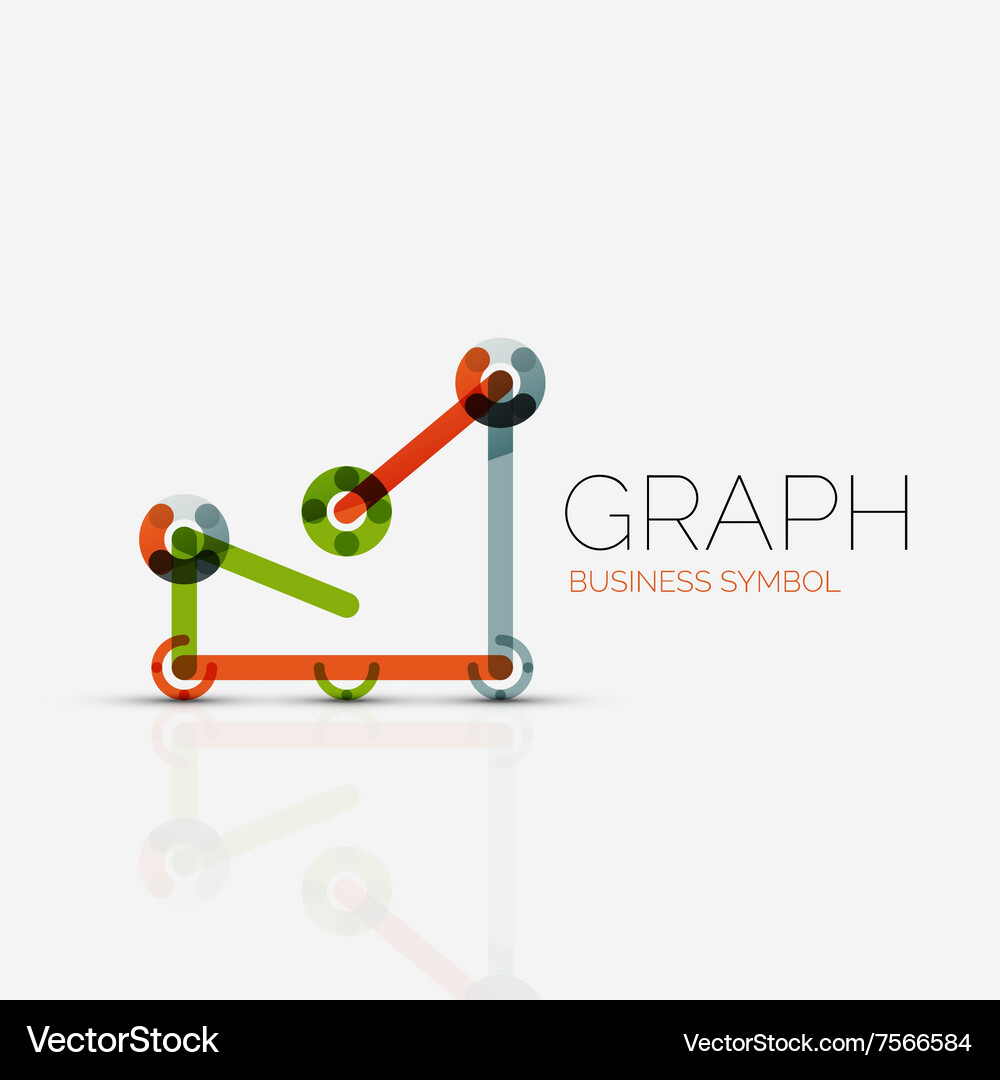 Abstract logo idea linear chart or graph Vector Image