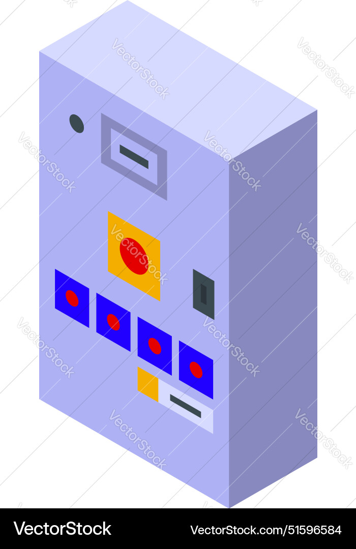 Electric fuse box with buttons and switches Vector Image