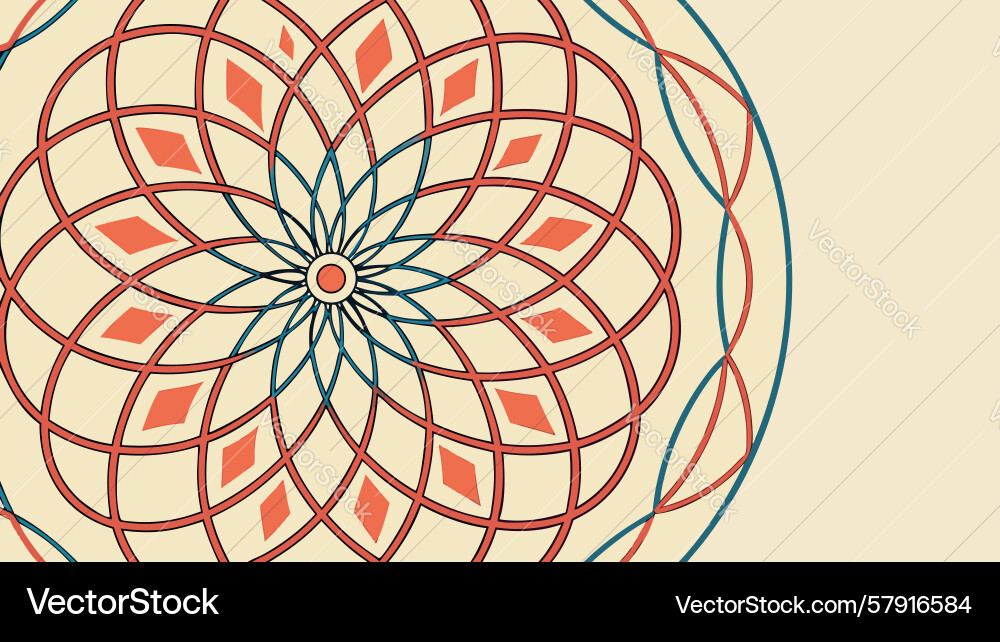Intricate circular geometric pattern abstract Vector Image