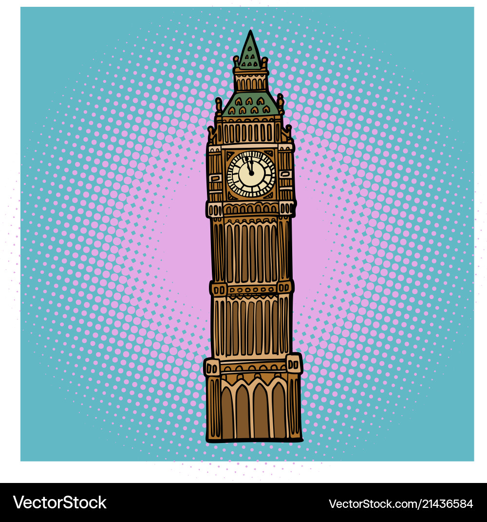 London big ben watch vector image