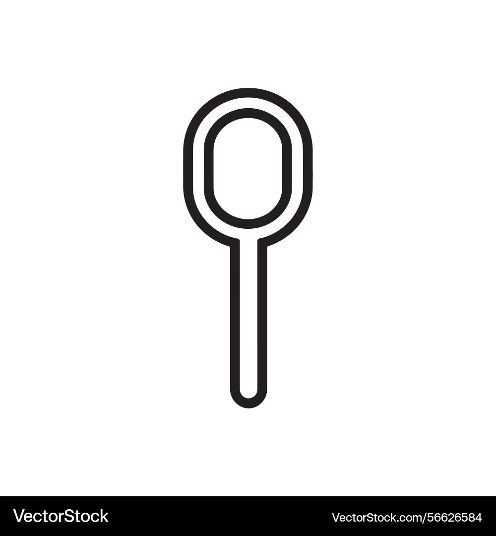Mirror icon with a handle in minimalist style Vector Image