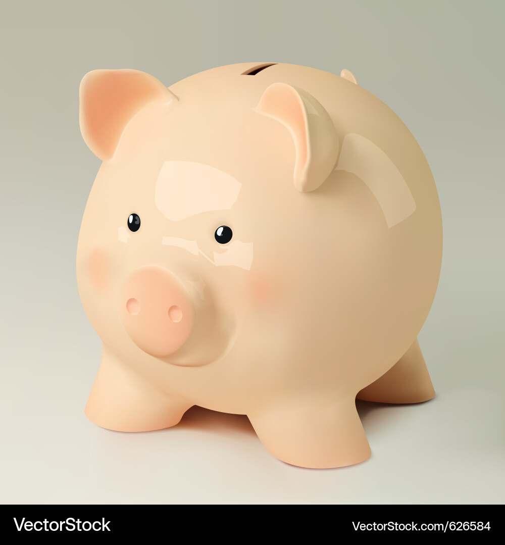 Piggy Bank - Savings Container Vector Image