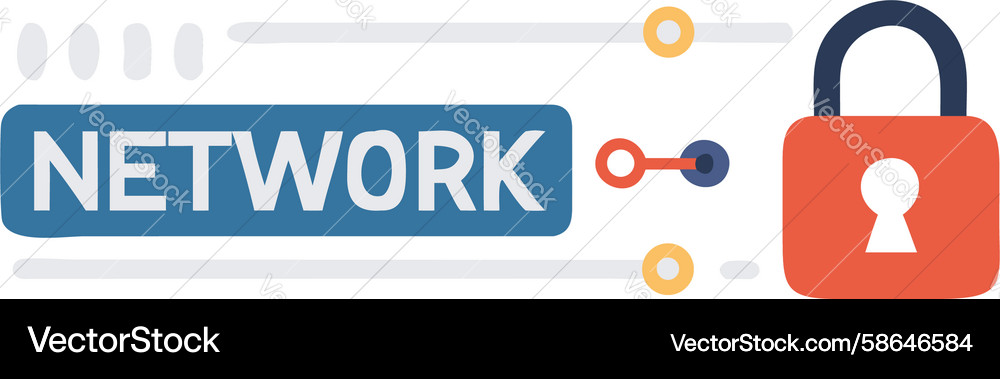 Secure Network Cybersecurity Vector Image