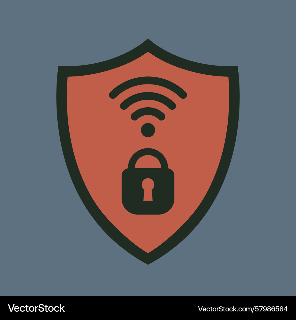 Secure wi-fi network icon Vector Image