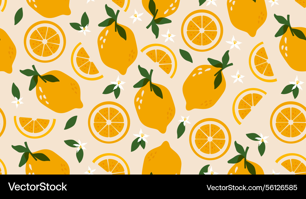 Abstract lemon pattern seamless print of lemons Abstract lemon pattern seamless print of lemons vector image