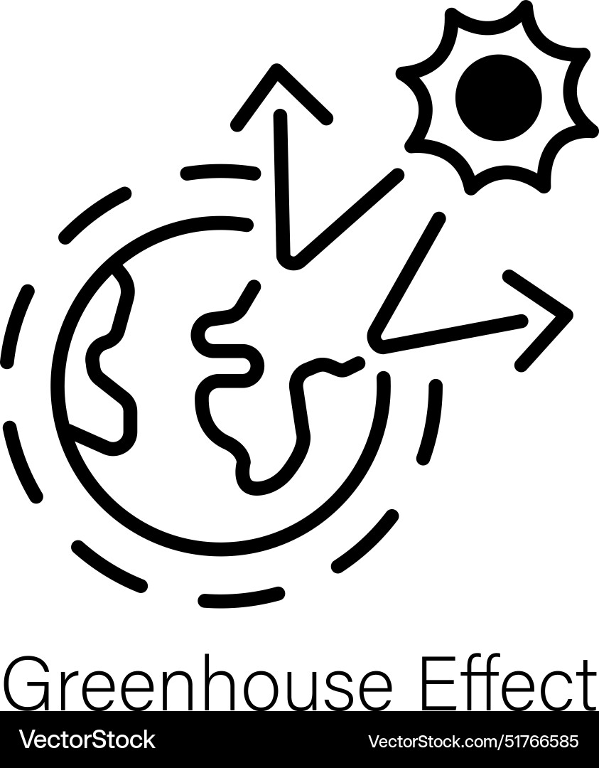 Greenhouse effect Royalty Free Vector Image - VectorStock
