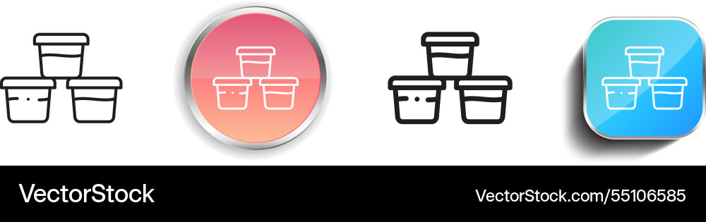 Ink icon thin linear regular and button style vector image
