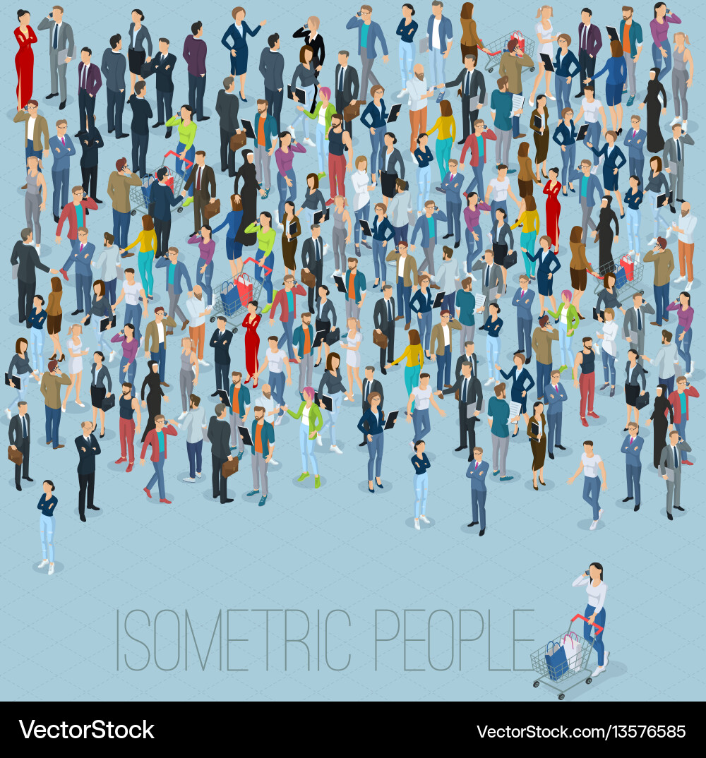 Isometric Man Woman Vector Images (over 23,000)