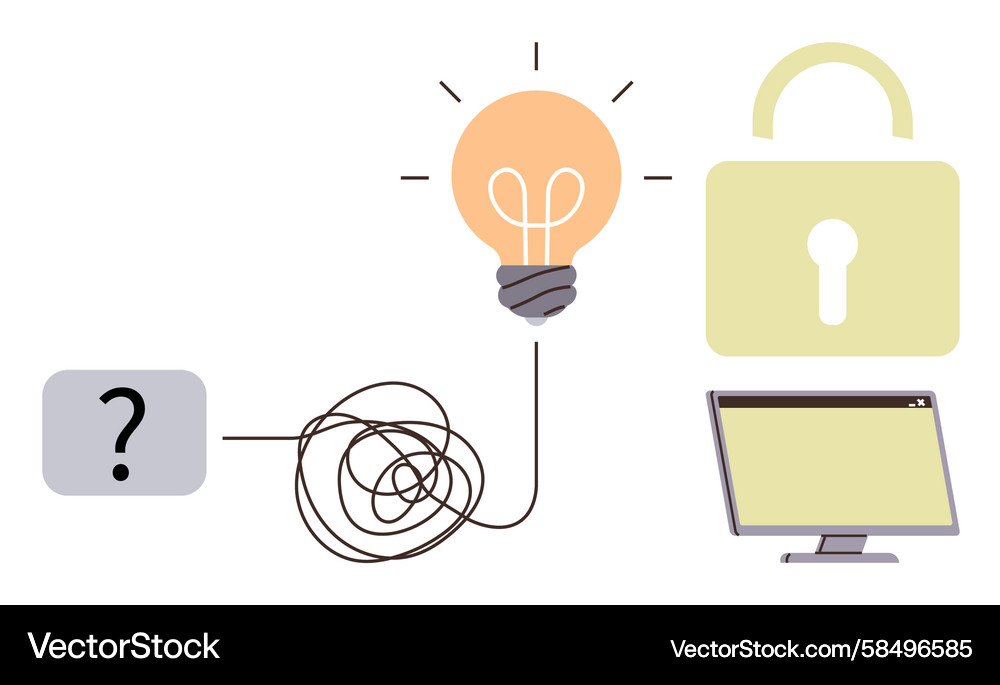 Problem Solving Journey Vector Image