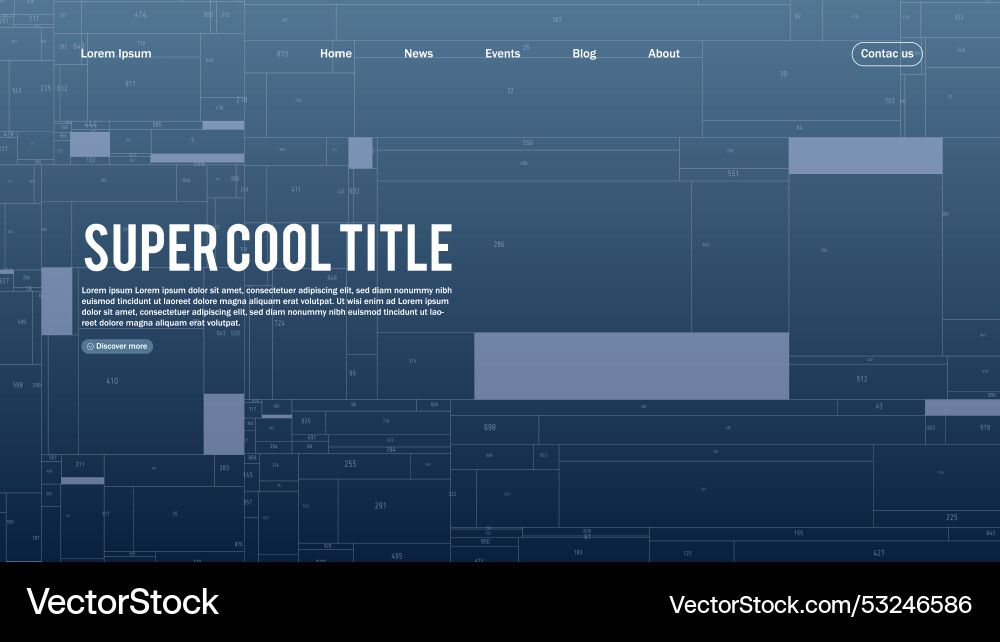 Landing page abstract design with big data Landing page abstract design with big data Vector Image