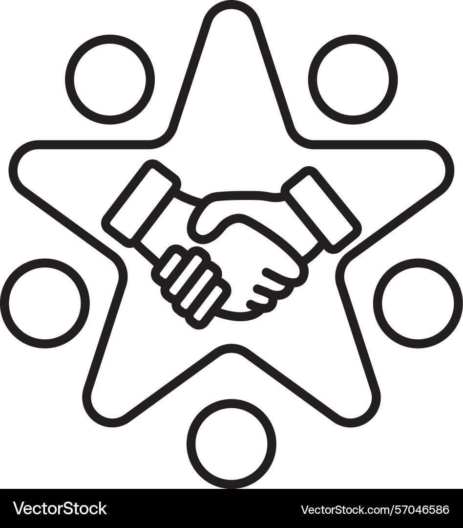 Unity line icon design Vector Image