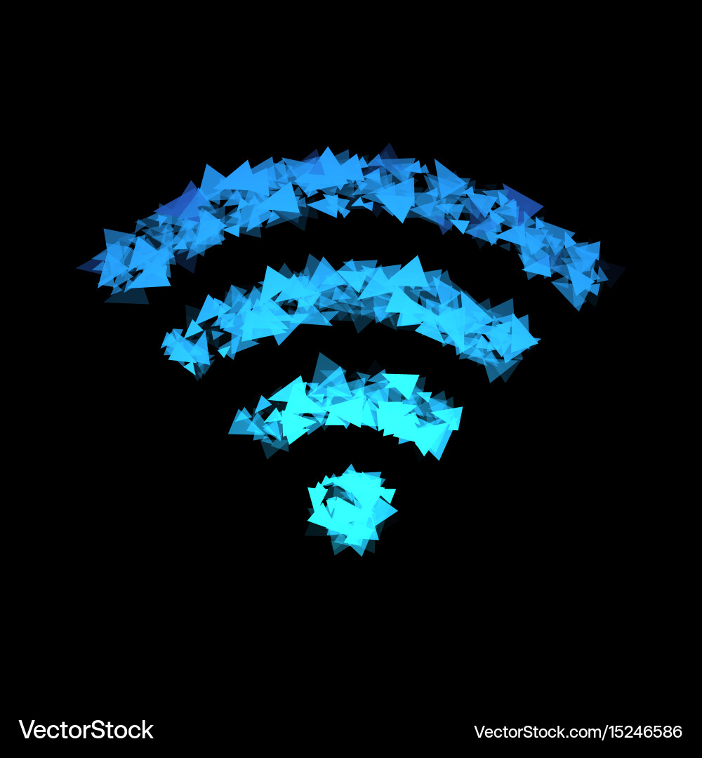 Wireless Network Triangles Vector Image