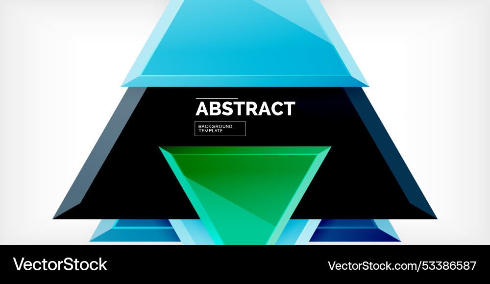 Abstract background - colorful triangles with 3d Abstract background - colorful triangles with 3d Vector Image