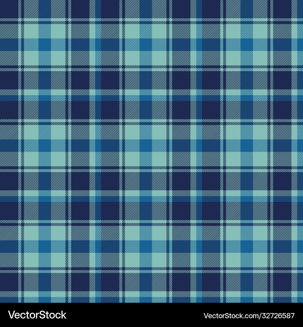 Blue Scottish Tartan Plaid Vector Image