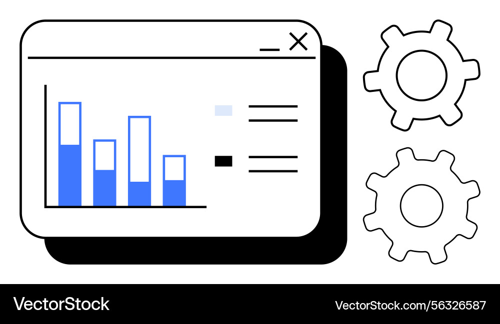 Data Analytics Dashboard with Charts Vector Image