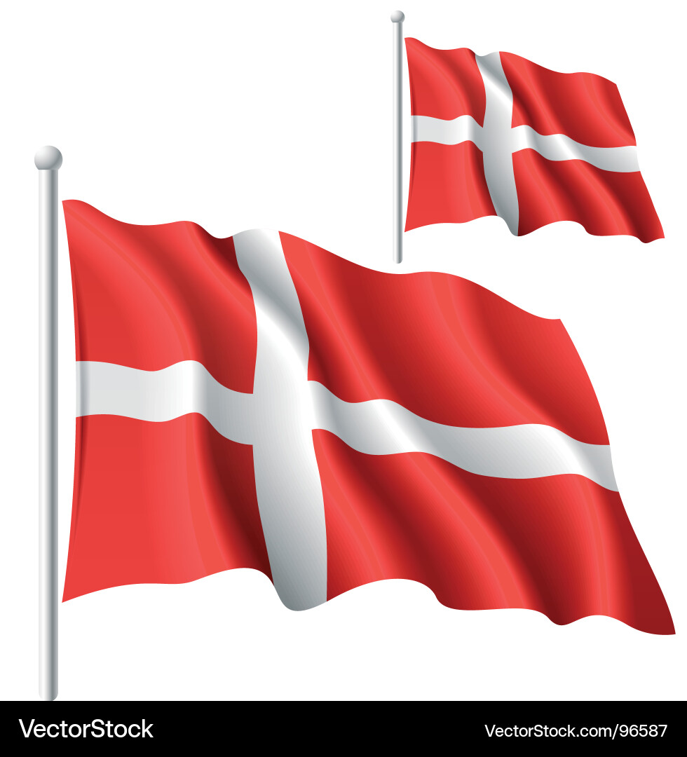 Denmark Flag vector image