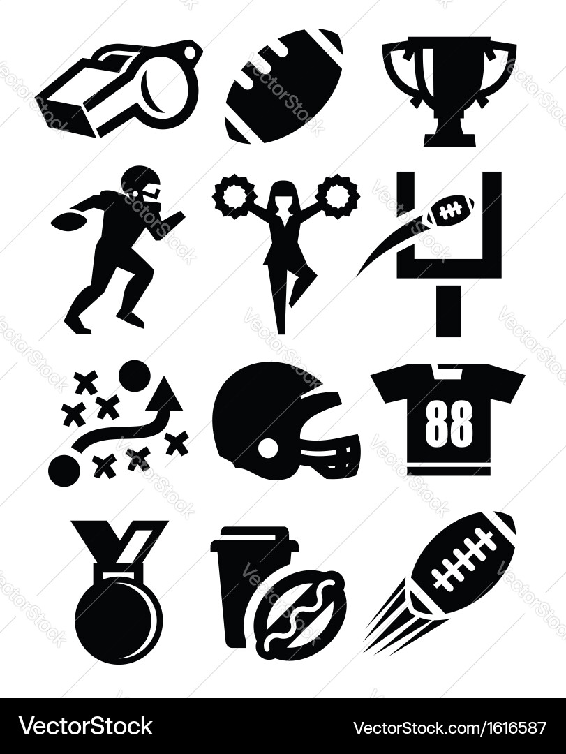Football Icon Set vector image