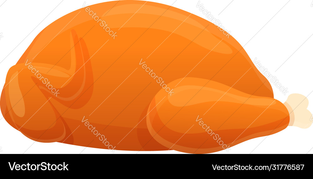 Grilled chicken icon cartoon style Grilled chicken icon cartoon style vector image