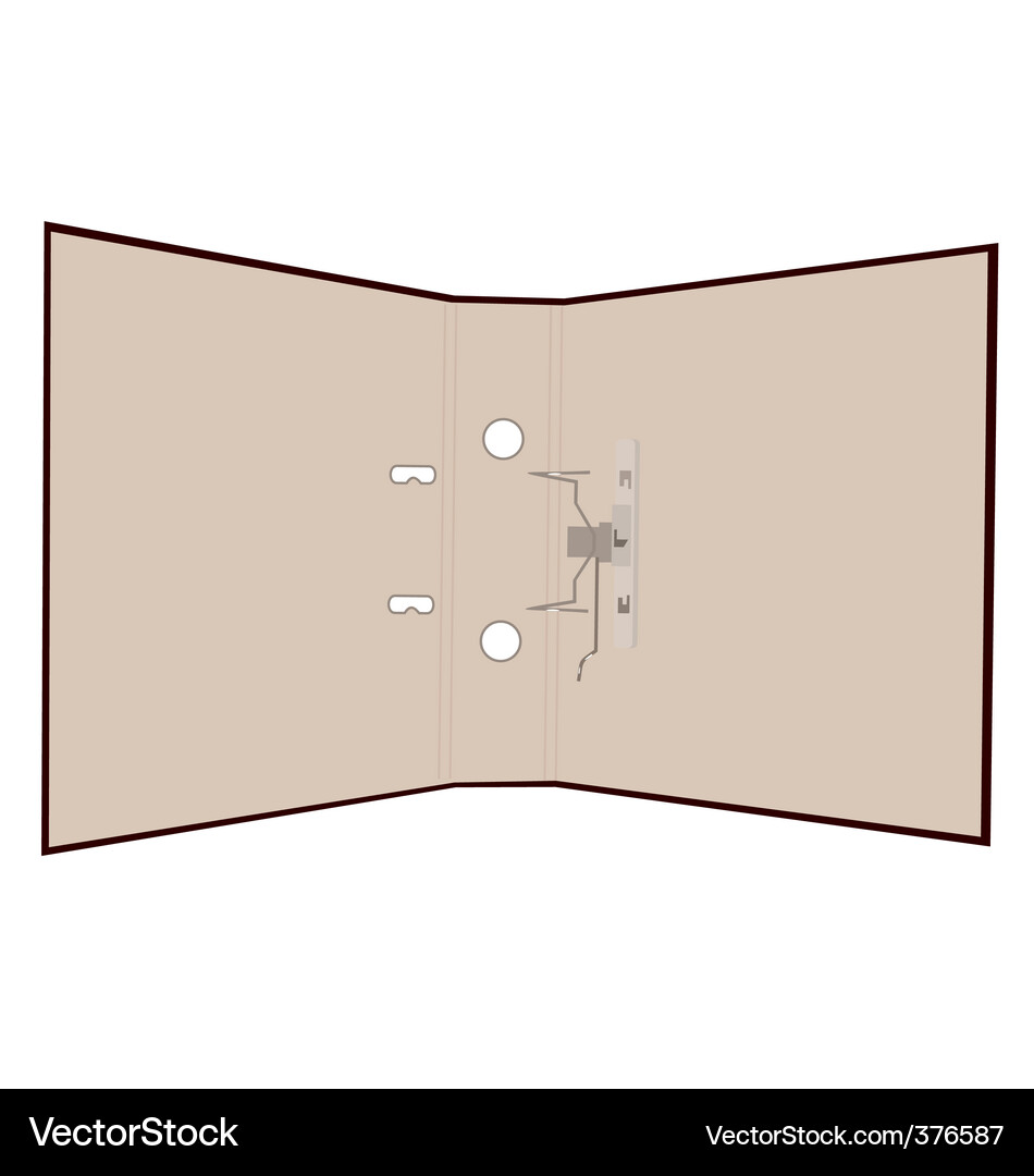Realistic of open folder Vector Image