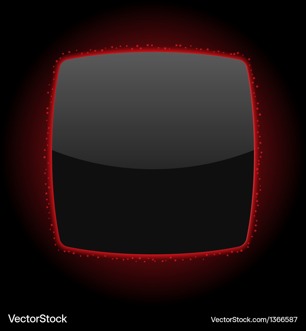 Red Light Button with Sparkle vector image