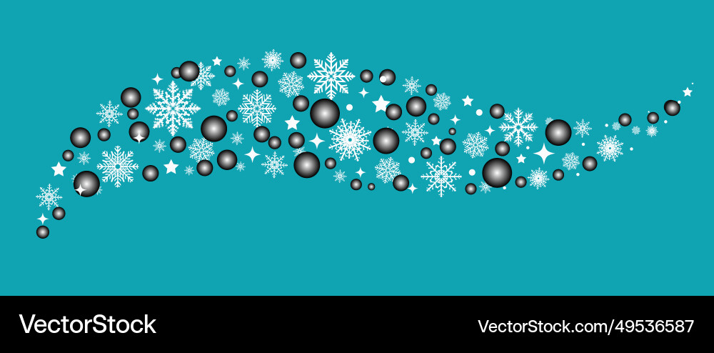 Snowflake border with blue background vector image