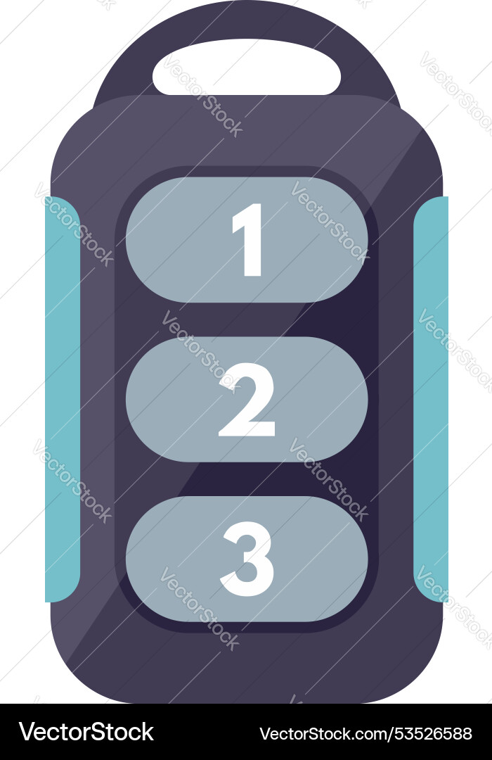Electronic car key fob with buttons controlling Electronic car key fob with buttons controlling vector image