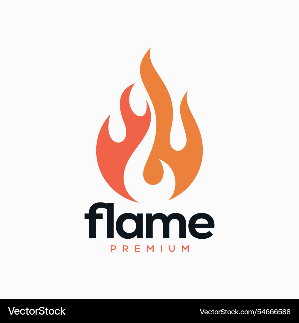 Fire flame logo design – Royalty-Free Vector | VectorStock