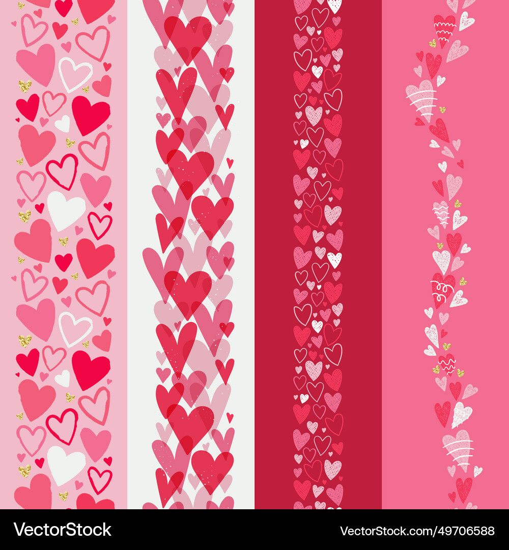 Heart Seamless Pattern - Valentine's Day – Royalty-Free Vector ...