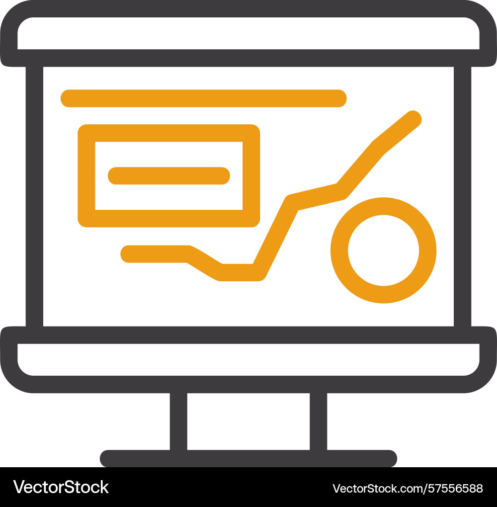 Presentation preview two color icon Vector Image