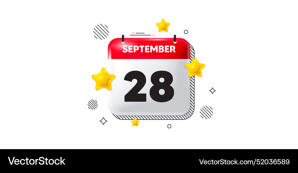 28th day of the month icon event schedule date Vector Image