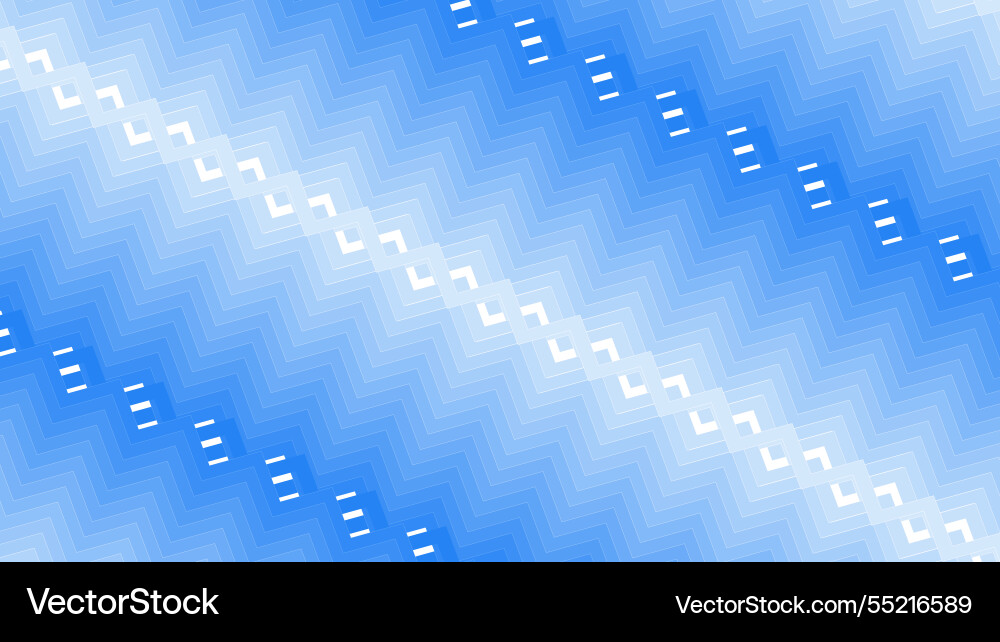Blue zig zag abstract pattern background Vector Image