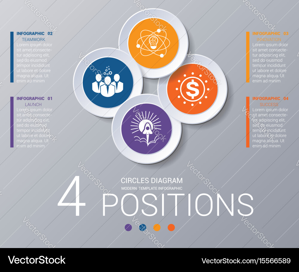 Circular Data Elements Infographic Template vector image