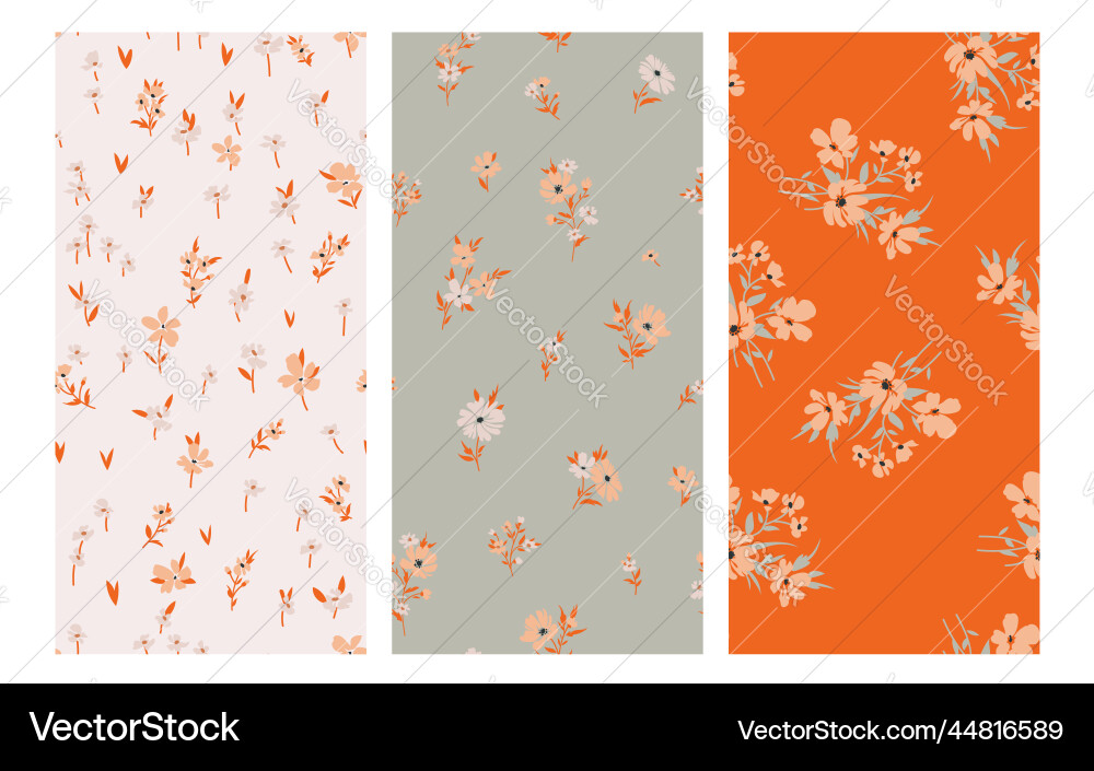 Design of spring print with flowers for textile Vector Image