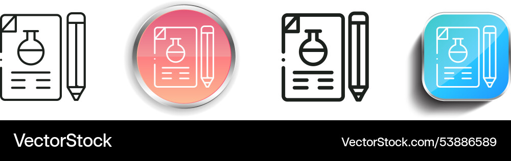 File icon thin linear regular and button style File icon thin linear regular and button style Vector Image