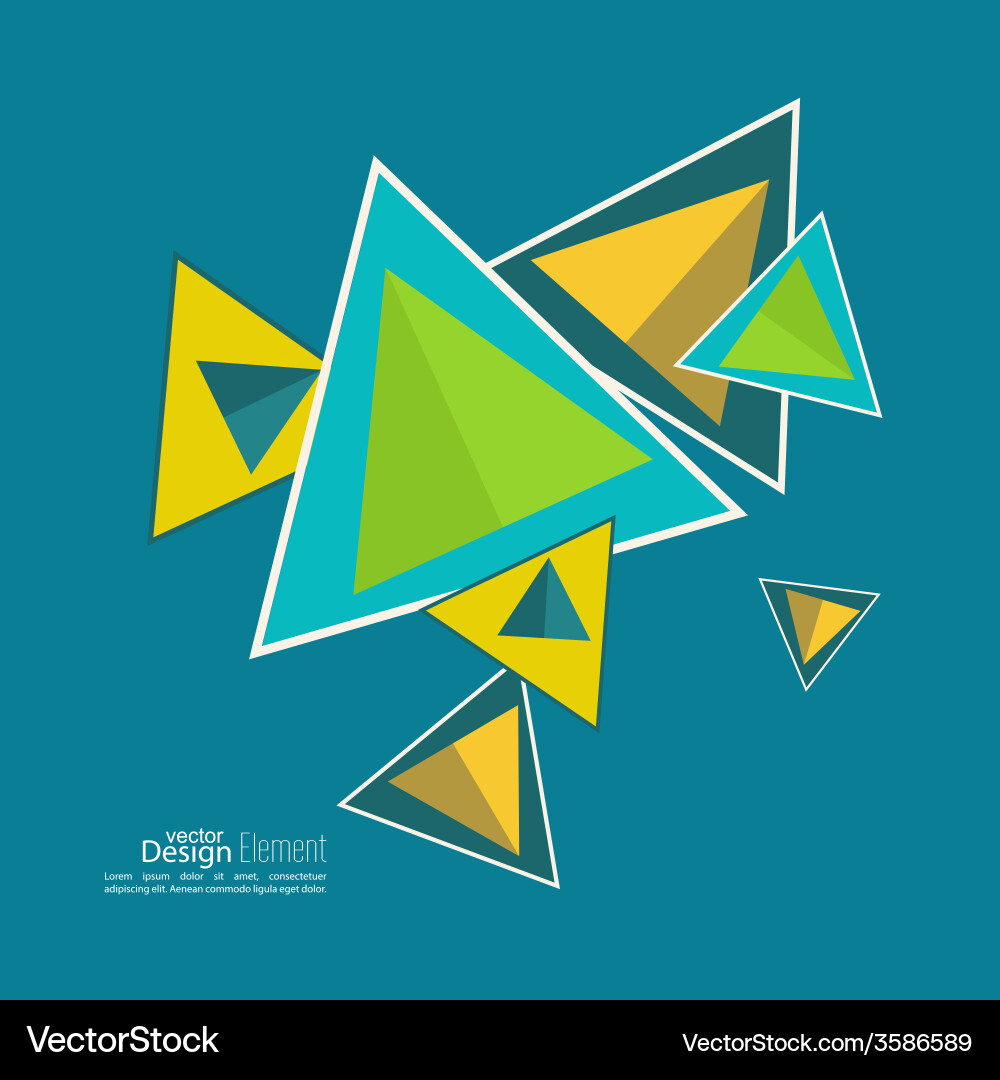 Geometric Triangle Pattern Vector Image