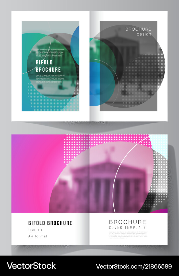 Layout of two a4 format cover mockups Layout of two a4 format cover mockups vector image